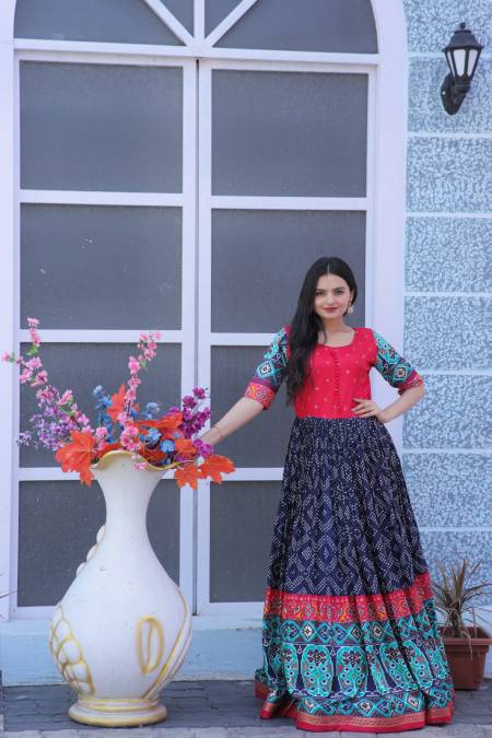 Ka1035 Dola Silk Patola Designer Readymade Gown Catalogue 